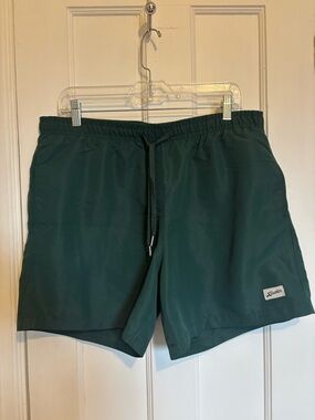 Bather, Green Mens Size L, Swim Trunks
